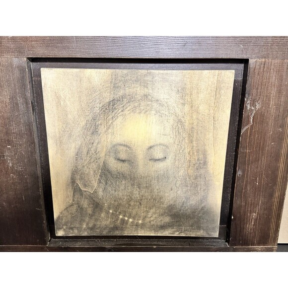 Omar Galliani 1993 Graphite on Wood Board Locks Gallery Italian Modern Art - Picture 1 of 10